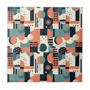 Minimaal Abstract naadloos patroon - geometrisch ( Tegeltje