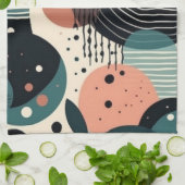 Minimaal Abstract Naadloos Patroon - Geometrisch ( Theedoek (Gevouwen)