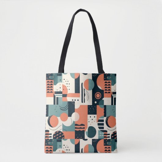 Minimaal Abstract naadloos patroon - geometrisch ( Tote Bag (Voorkant)