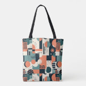 Minimaal Abstract naadloos patroon - geometrisch ( Tote Bag (Achterkant)