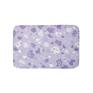 Minimaal abstract paars patroon badmat