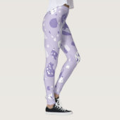 Minimaal abstract paars patroon leggings (Rechts)