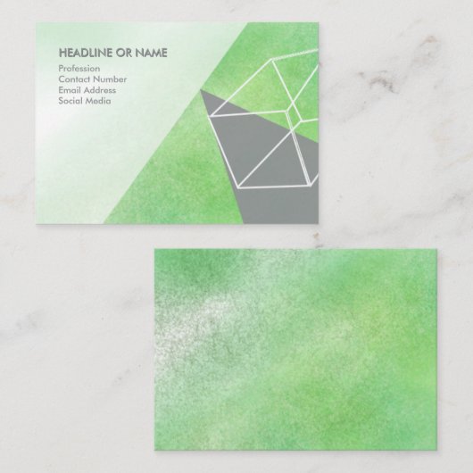 Minimaal Abstract Visitekaartje ontwerp (Voorkant / Achterkant)