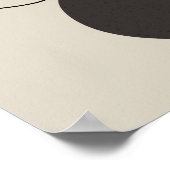 Minimaal Abstract zwart-wit Leaf One Line Art-afdr Poster (Hoek)