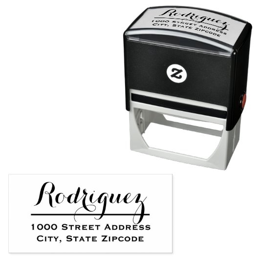 Minimaal achternaam script Retouradres Zelfinktende Stempel (In situ)