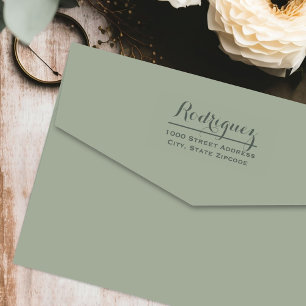 Minimaal achternaam script Retouradres Zelfinktende Stempel