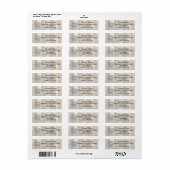 Minimaal adreslabel voor makelaar etiket (Full Sheet)