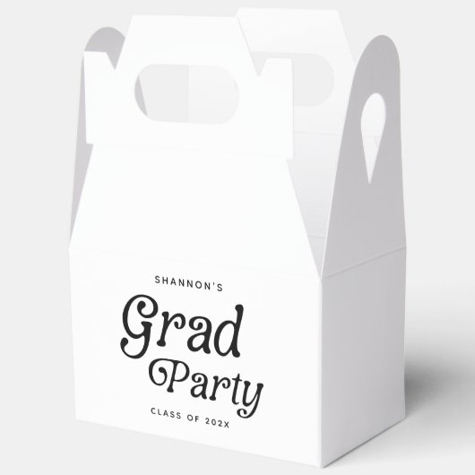 Minimaal Afstudeerder Party Retro Afstuderen Bedankdoosjes (Open)