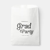 Minimaal Afstudeerder Party Retro Afstuderen Bedankzakje (Voorkant)