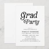 Minimaal Afstudeerder Party Retro Afstuderen Kaart (Voorkant / Achterkant)