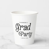 Minimaal Afstudeerder Party Retro Afstuderen Papieren Bekers (Voorkant)