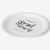 Minimaal Afstudeerder Party Retro Afstuderen Papieren Bordje (Gekanteld)