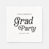 Minimaal Afstudeerder Party Retro Afstuderen Servet (Voorkant)