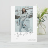 Minimaal Afstuderen fotoafstudeerfeest Kaart (Staand voorkant)