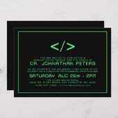 Minimaal Afstuderen programmeren|Uitnodiging tot p Kaart (Voorkant / Achterkant)