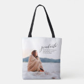 MINIMAAL AFSTUDEREN TOTE BAG (Achterkant)