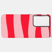 Minimaal afwisselend rood samsung galaxy hoesje (Linkerkant)