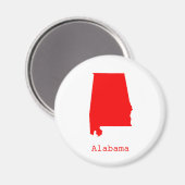 Minimaal Alabama Verenigde Staten Magneet (Voorkant / Achterkant)