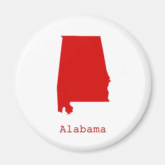Minimaal Alabama Verenigde Staten Magneet (Voorkant)