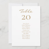 Minimaal All-in-One tafelnummer & Kaart (Voorkant)