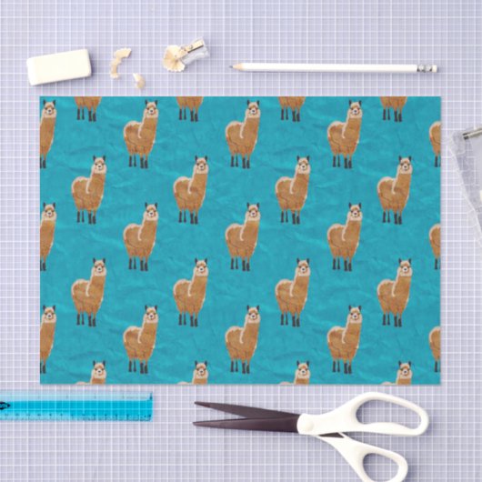 Minimaal alpaca Design Tissue Paper Tissuepapier (Craft)