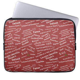 Minimaal anatomisch krabbelpatroon Medische laptop Sleeve