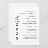 Minimaal Architect Architectuur Afstudeerfeest Kaart (Voorkant / Achterkant)