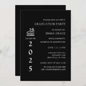 Minimaal Architect Architectuur Afstudeerfeest Kaart (Voorkant / Achterkant)