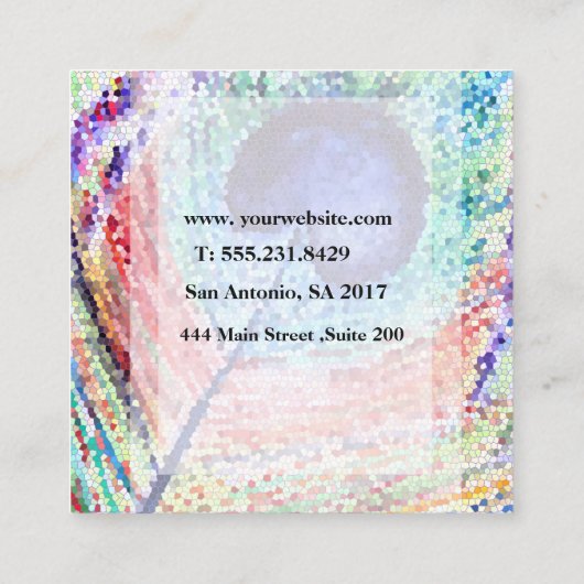 Minimaal Art Square Visitekaartje (Achterkant)