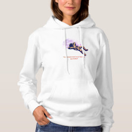 Minimaal Astronaut Maan Dames Witte Hoodie – Insp