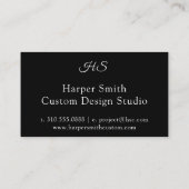 Minimaal B&W-Visitekaartje elegante Professional Visitekaartje (Achterkant)