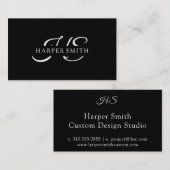 Minimaal B&W-Visitekaartje elegante Professional Visitekaartje (Voorkant / Achterkant)