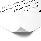 Minimaal Baby shower, luierrolbordje Poster (Hoek)