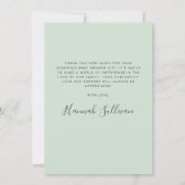 Minimaal Baby shower Retro Carriage Mint Gold Bedankkaart (Achterkant)