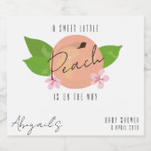 Minimaal Baby shower Sparkling Wijnetiket (Enkel label)