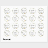 Minimaal Baby shower van wilde stookolie Hartelijk Ronde Sticker (Vel)