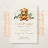 Minimaal Baby shower voor pompoenpleister Kaart