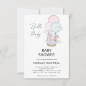 Minimaal Baby shower Vrij Uitnodigen Kaart (Voorkant)