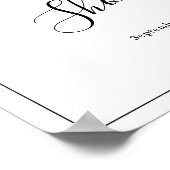 Minimaal Baby shower Welkom Poster (Hoek)