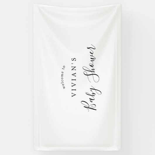 Minimaal Baby shower Welkom Spandoek (Verticaal)