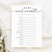 Minimaal Baby Word Scramble Game Kaart