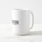 Minimaal Barcode-ontwerp Koffiemok (Voorkant rechts)