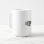 Minimaal Barcode-ontwerp Koffiemok (Voorkant links)