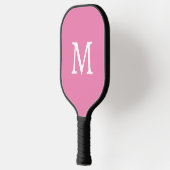 Minimaal Basic Roze Monogram Initiaal Pickleball Paddle (Links)