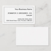 Minimaal, basisniveau, professioneel Visitekaartje (Voorkant / Achterkant)