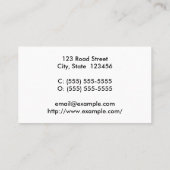 Minimaal, basisprofessioneel Visitekaartje (Achterkant)