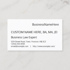 Minimaal basisVisitekaartje Visitekaartje