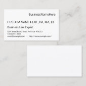 Minimaal basisVisitekaartje Visitekaartje (Voorkant / Achterkant)