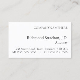 Minimaal basisVisitekaartje Visitekaartje