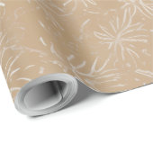 Minimaal batik bloempatroon cadeaupapier (Rol Hoek)